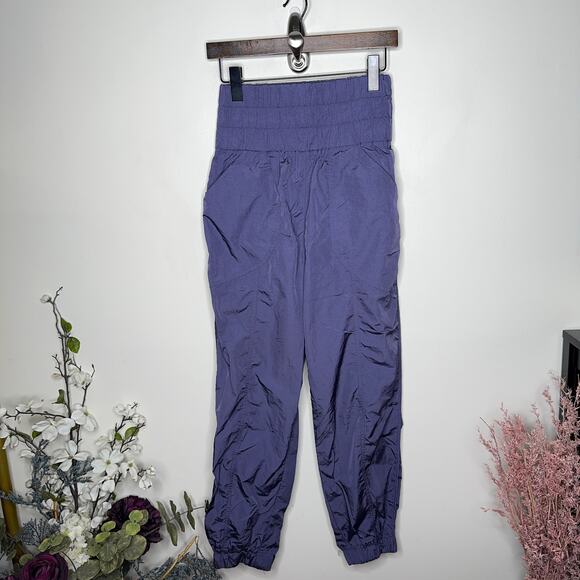 FREE PEOPLE Movement Way Home High Waist Joggers Deep Sea Blue Purple {GG22} - Picture 2 of 5